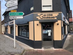 Restaurant, Au Coin Gourmand, Mouchin, enseigne