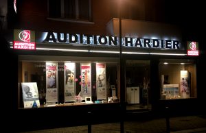 Magasin, Audition Hardier, Valenciennes, enseigne lumineuse